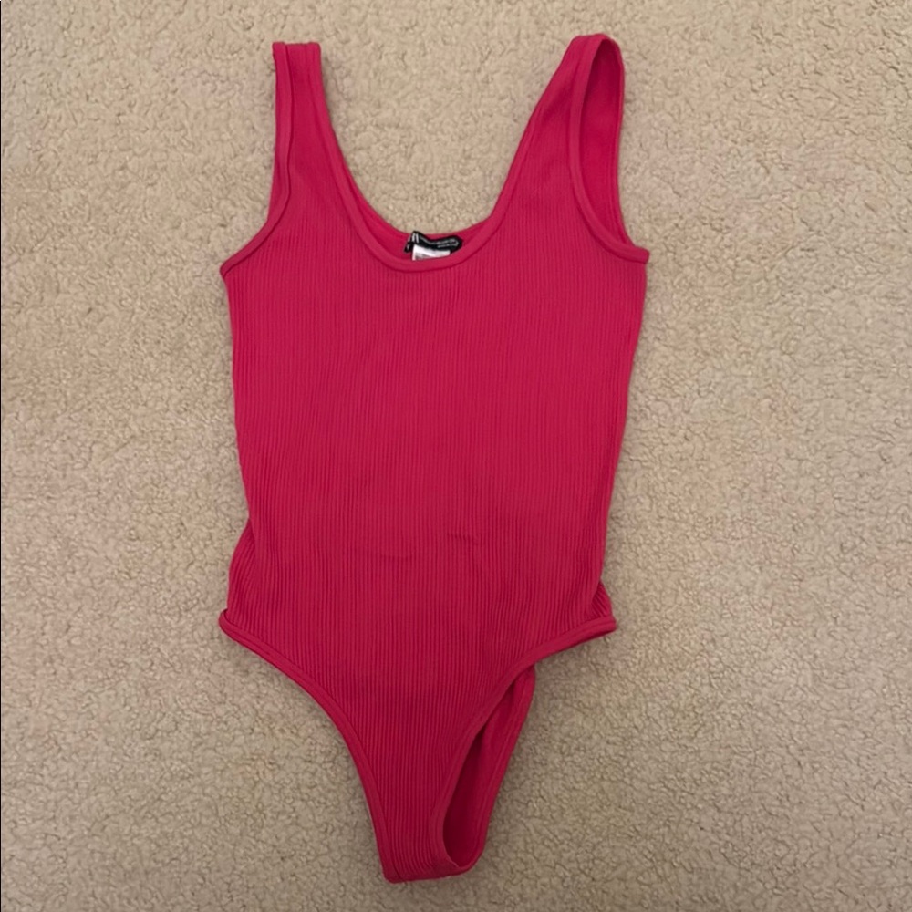 Zara Pink Bodysuit with Scoop Neckline
